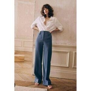 Sezane Yves Trousers in Vintage Blue